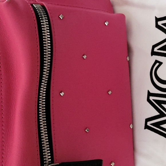 MCM hot pink backpack - Picture 3 of 11